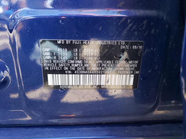 2017 SUBARU LEGACY SPO - 4S3BNAS66H3021897
