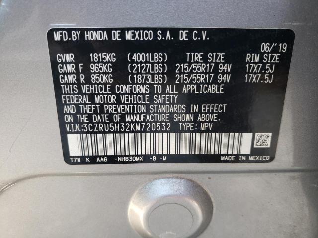 2019 HONDA HR-V LX - 3CZRU5H32KM720532