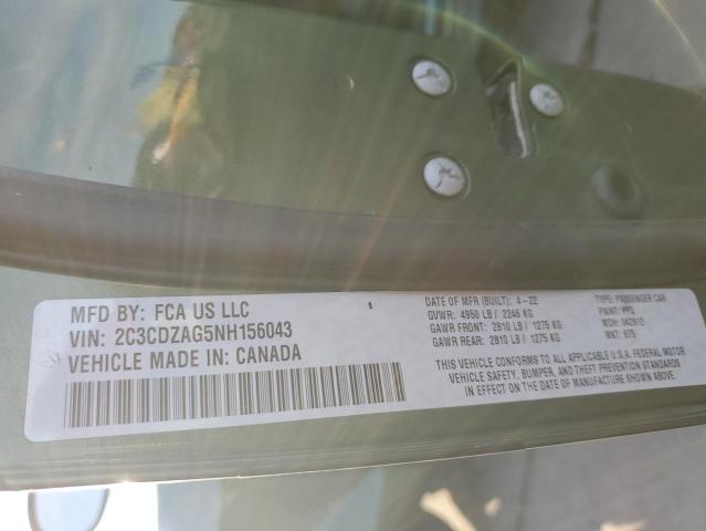 2022 DODGE CHALLENGER - 2C3CDZAG5NH156043