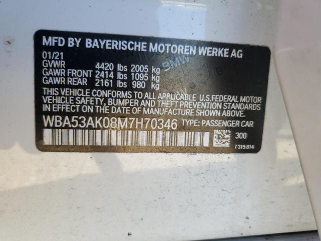 VIN WBA53AK08M7H70346 2021 BMW 2 Series, 228I no.13