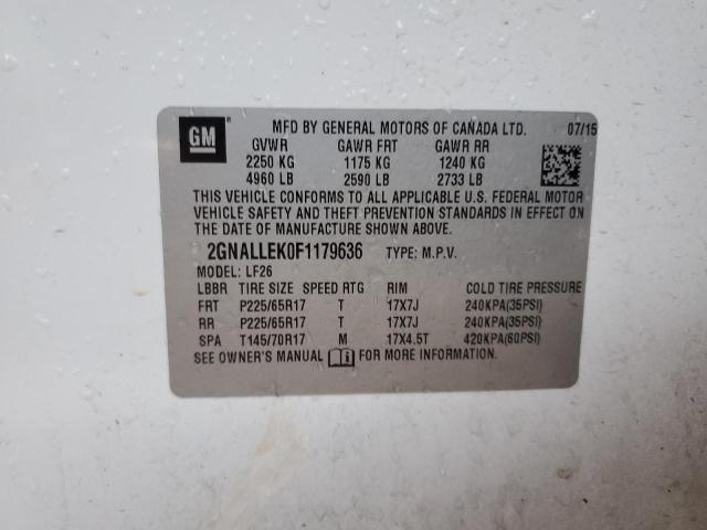 2015 CHEVROLET EQUINOX L - 2GNALLEK0F1179636