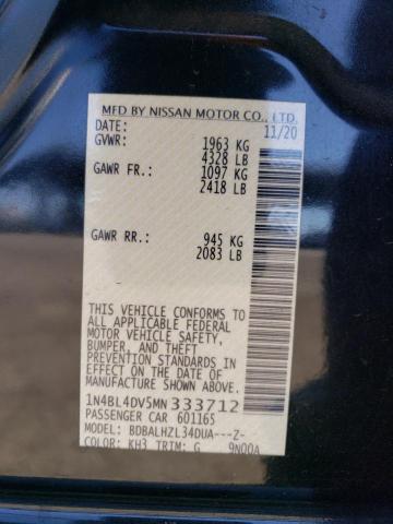 2021 NISSAN ALTIMA SV - 1N4BL4DV5MN333712