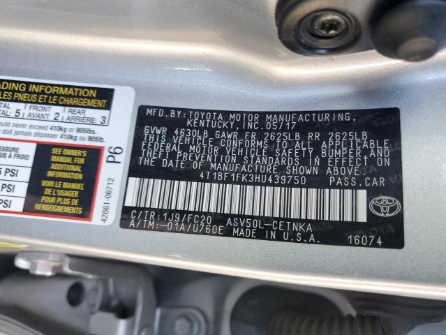 2017 TOYOTA CAMRY LE - 4T1BF1FK3HU439750