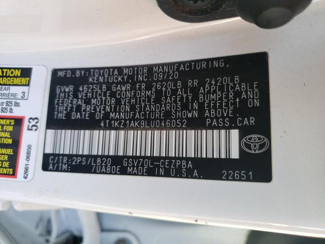 2020 TOYOTA CAMRY TRD - 4T1KZ1AK9LU046052