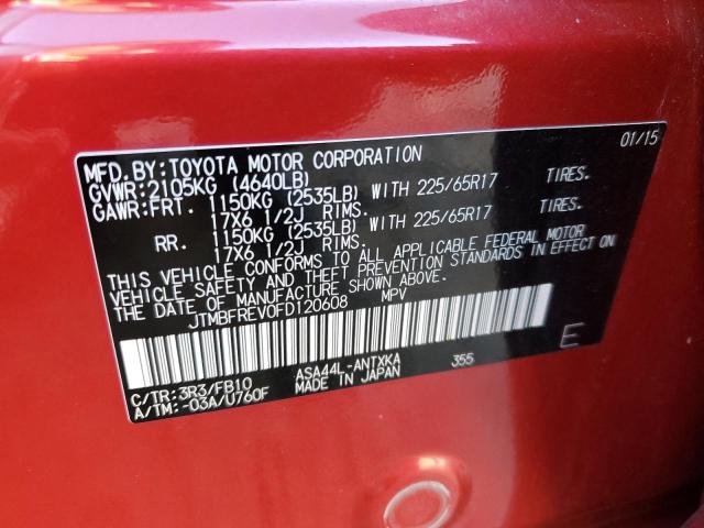 2015 TOYOTA RAV4 LE - JTMBFREV0FD120608