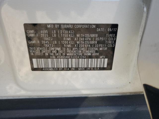 2018 SUBARU OUTBACK 2. - 4S4BSANC3J3241204