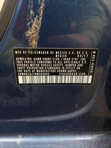 2017 VOLKSWAGEN JETTA SE - 3VWDB7AJ7HM383663