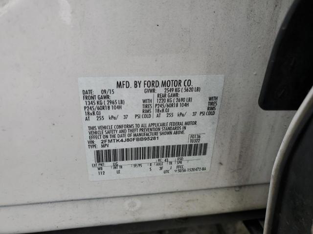 2015 FORD EDGE SEL - 2FMTK4J80FBB95281
