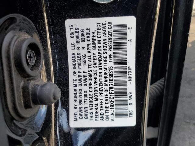 2016 HONDA CIVIC EXL - 19XFC1F78GE038315