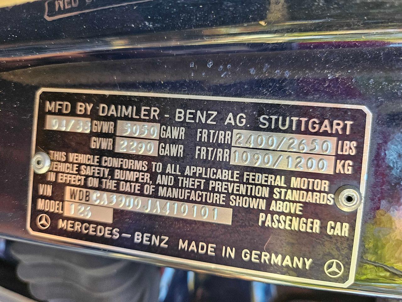 Lot #2942779740 1988 MERCEDES-BENZ 560 SEL