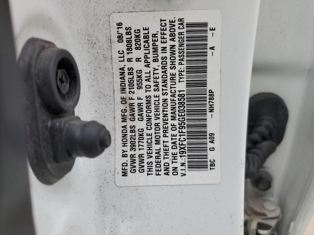 VIN 19XFC1F95GE038581 2016 Honda Civic, Touring no.12