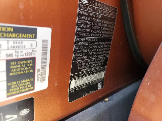 2017 LAND ROVER DISCOVERY - SALRRBBK7HA010756