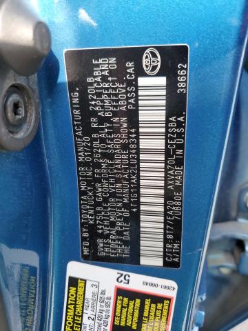 2020 TOYOTA CAMRY SE - 4T1G11AK2LU348344