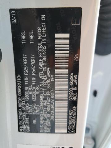 2018 TOYOTA 4RUNNER SR - JTEZU5JR0J5188105