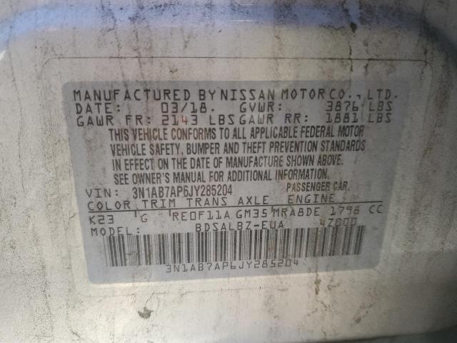 2018 NISSAN SENTRA S - 3N1AB7AP6JY285204