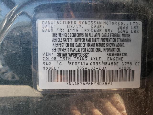 2017 NISSAN SENTRA S - 3N1AB7AP8HY305821