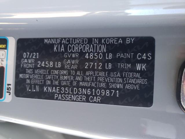 VIN KNAE35LD3N6109871 2022 KIA STINGER no.13