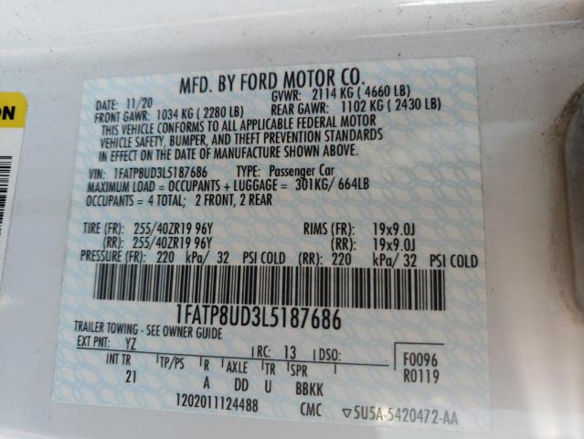 2020 FORD MUSTANG - 1FATP8UD3L5187686