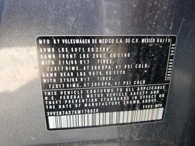 2019 VOLKSWAGEN TIGUAN SE - 3VV2B7AX7KM176620