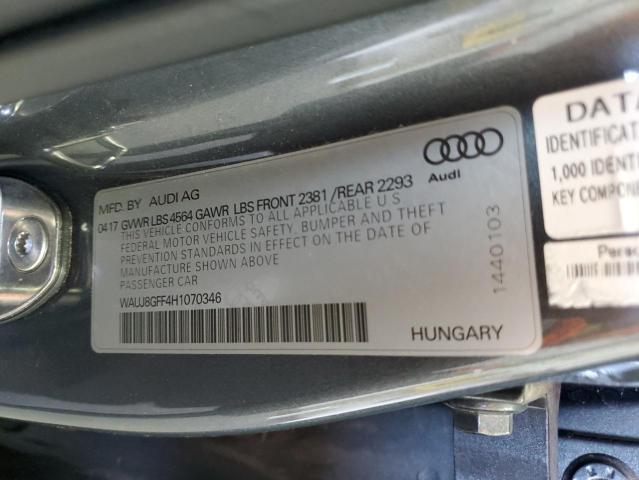 VIN WAUJ8GFF4H1070346 2017 AUDI A3 no.12