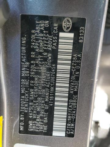 2018 TOYOTA CAMRY L - 4T1B11HK1JU670454