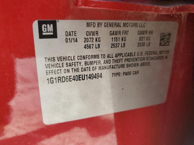 VIN 1G1RD6E40EU149494 2014 Chevrolet Volt no.12