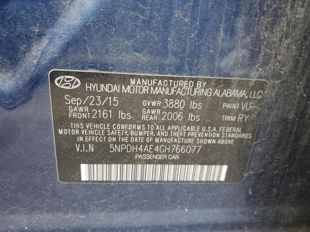 2016 HYUNDAI ELANTRA SE - 5NPDH4AE4GH766077