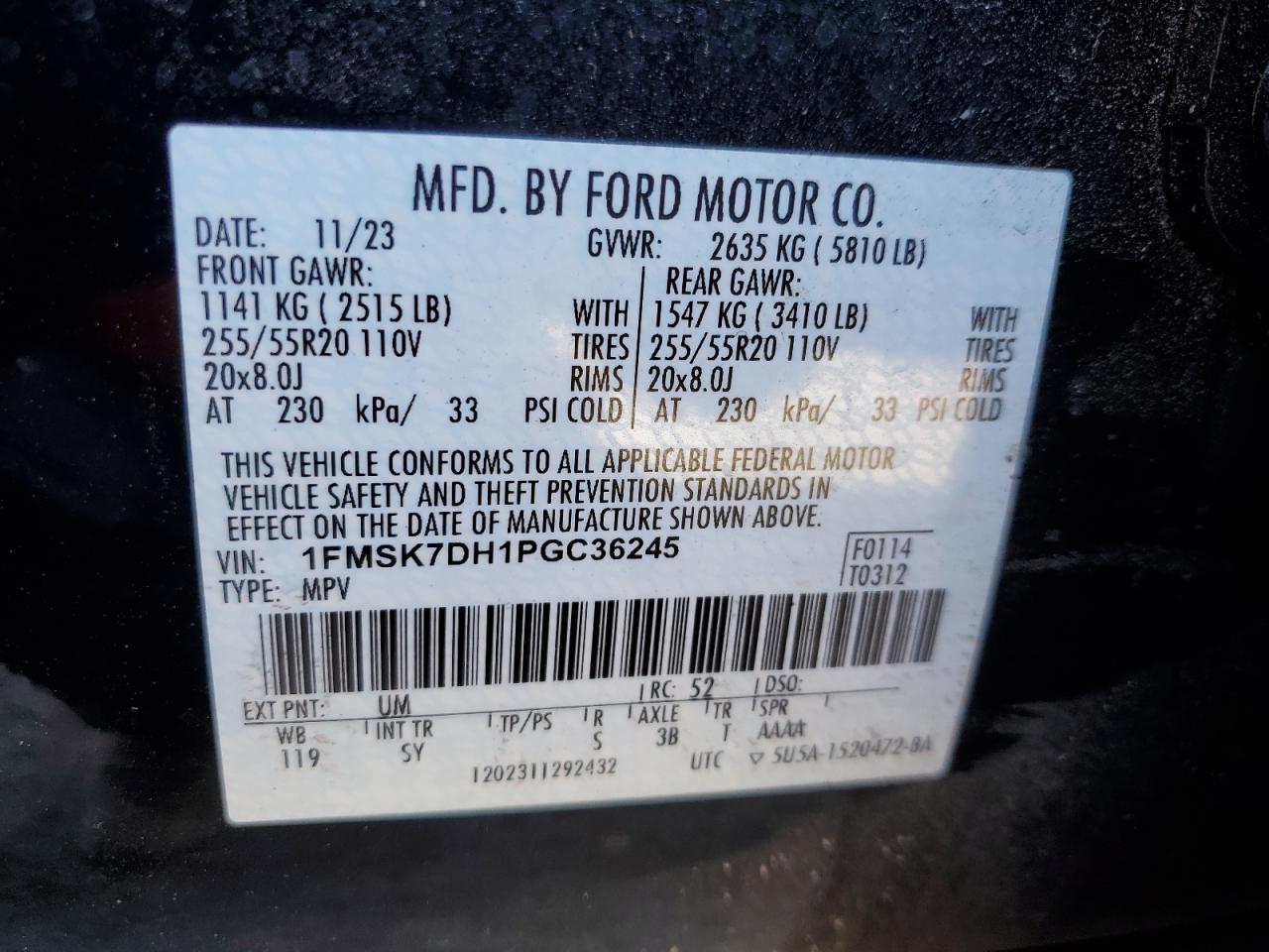 Lot #2989373593 2023 FORD EXPLORER X