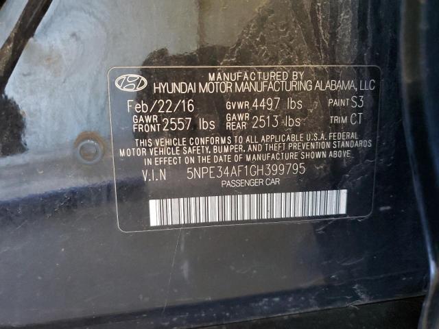 VIN 5NPE34AF1GH399795 2016 Hyundai Sonata, Sport no.12