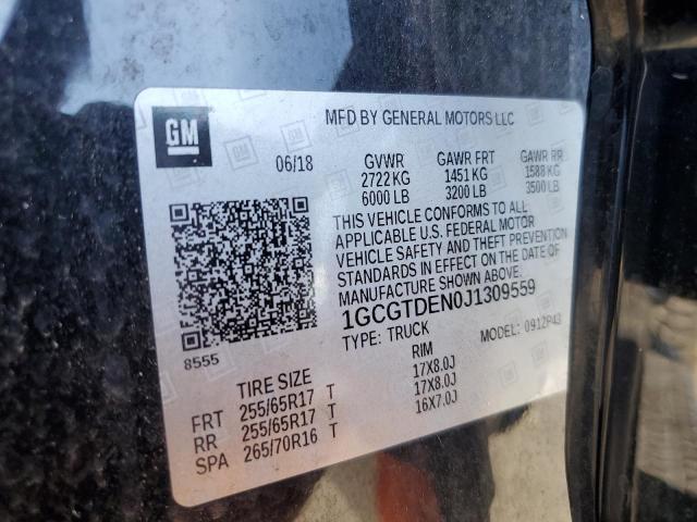 2018 CHEVROLET COLORADO Z - 1GCGTDEN0J1309559