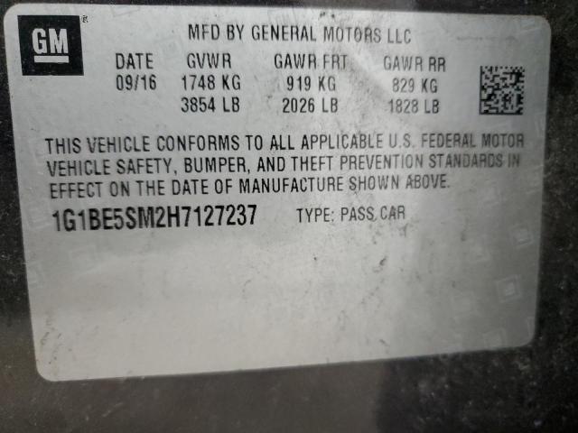2017 CHEVROLET CRUZE LT - 1G1BE5SM2H7127237