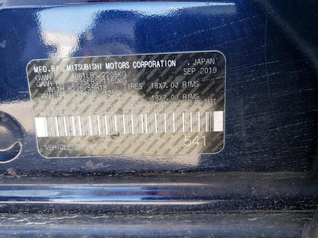 2020 MITSUBISHI OUTLANDER - JA4AD2A33LZ011324