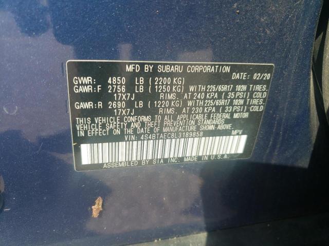 2020 SUBARU OUTBACK PR - 4S4BTAEC8L3189858