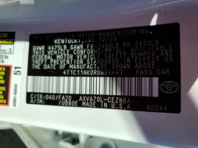 VIN 4T1C11AK0RU884443 2024 Toyota Camry, LE no.13