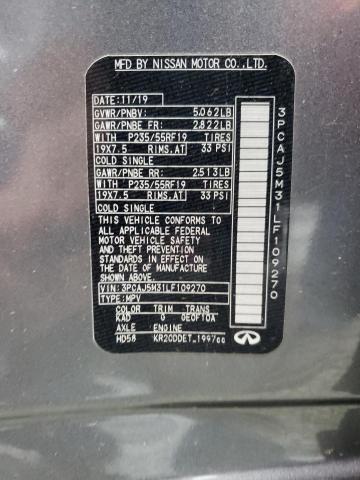 2020 INFINITI QX50 PURE - 3PCAJ5M31LF109270
