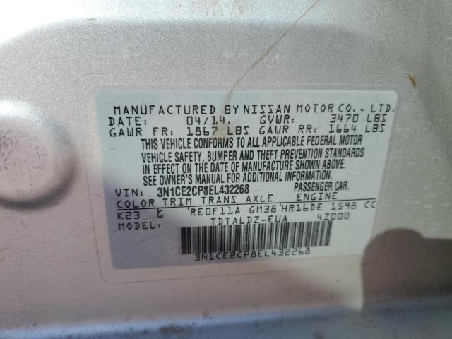 VIN 3N1CE2CP8EL432268 2014 Nissan Versa, S no.12