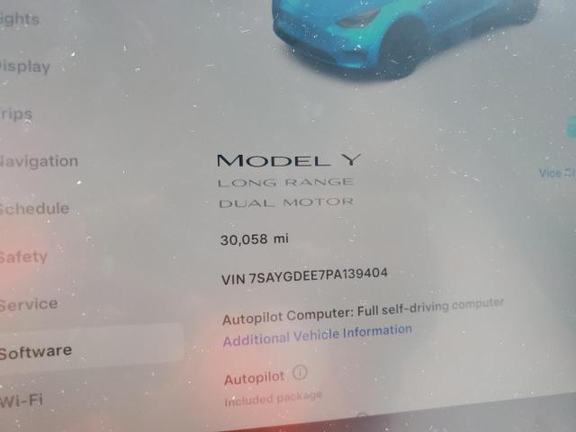 VIN 7SAYGDEE7PA139404 2023 Tesla MODEL Y no.9