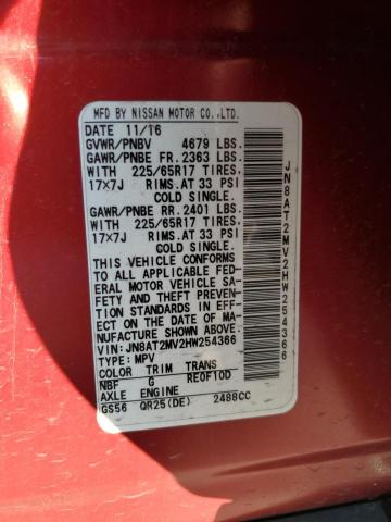 2017 NISSAN ROGUE S - JN8AT2MV2HW254366