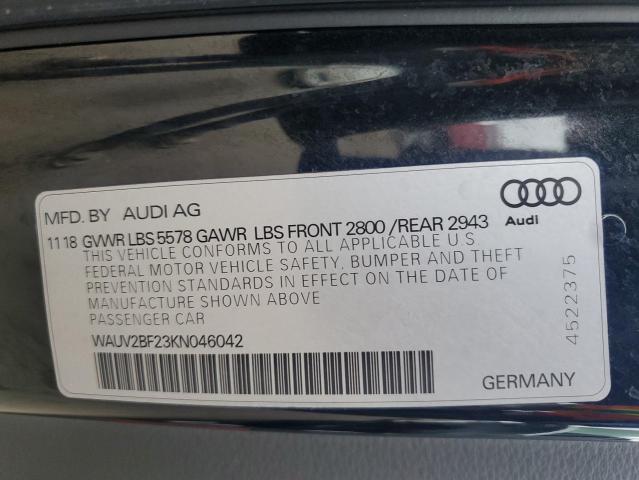 2019 AUDI A7 PRESTIG WAUV2BF23KN046042