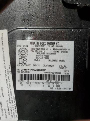 2018 FORD EDGE TITAN - 2FMPK4K96JBB90801