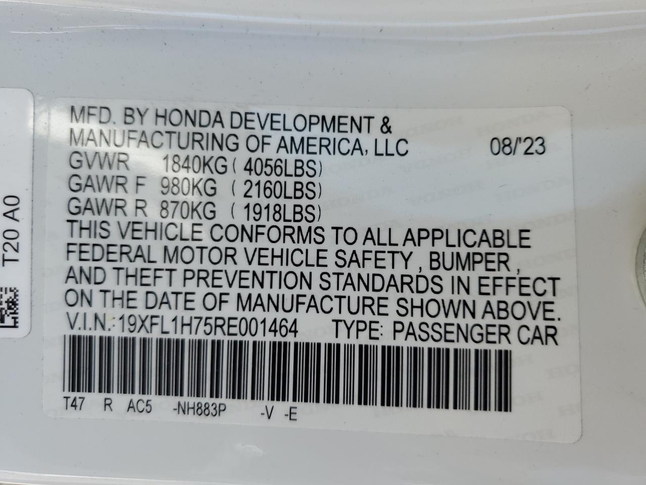 Lot #2964352256 2024 HONDA CIVIC EXL