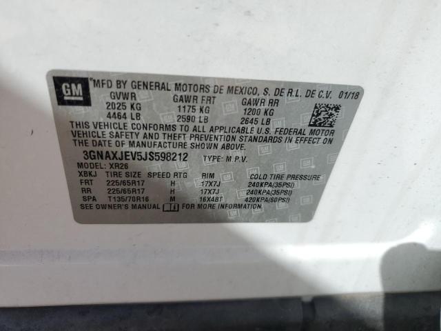 2018 CHEVROLET EQUINOX LT - 3GNAXJEV5JS598212