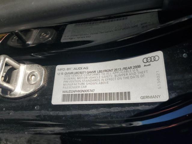 2016 AUDI A5 PREMIUM - WAUD2AFHXGN005747