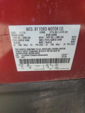 2017 FORD EXPLORER X - 1FM5K7D86HGB45499