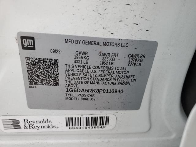 VIN 1G6DA5RK8P0110940 2023 Cadillac CT4, Luxury no.13