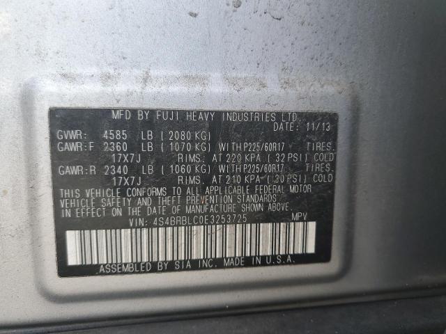 VIN 4S4BRBLC0E3253725 2014 Subaru Outback, 2.5I Lim... no.13