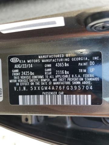 VIN 5XXGM4A76FG395704 2015 KIA Optima, LX no.12