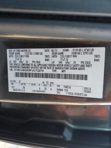 VIN 1FMCU9GX5FUC72274 2015 Ford Escape, SE no.13