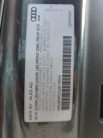 2020 AUDI S7 PRESTIG WAUSFAF21LN018646