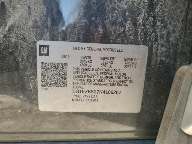 2019 CHEVROLET BOLT EV PR - 1G1FZ6S07K4106207